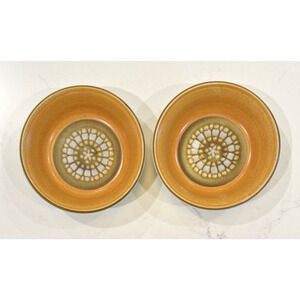 Set of 2 Premiere DuraStone Gano Cereal Bowls P9201 Japan Stoneware 6.5" VTG